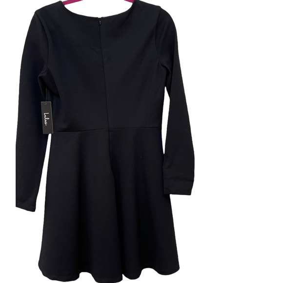 LuLu's Dress Forever Chic Black Dress NEW size Large Black Knit sz L - Picture 5 of 6